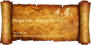 Angelus Gusztáv névjegykártya