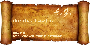 Angelus Gusztáv névjegykártya