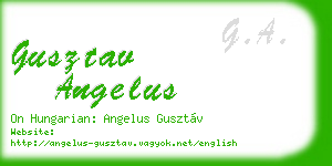 gusztav angelus business card