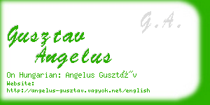 gusztav angelus business card